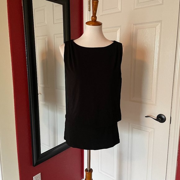 Ann Taylor Black Side Zip Top - Picture 1 of 8
